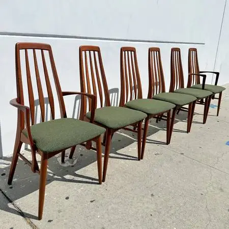 Restored Mid-Century Danish Niels Koefoed Eva Dining Chairs