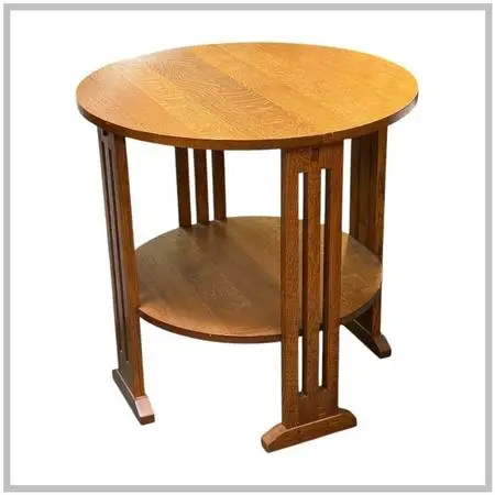 Stickley Mission Collection Round End Table. Estimated Price: $3,000