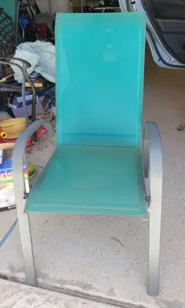 outdoor chairs - stackable -  4 for $35 or one for $10