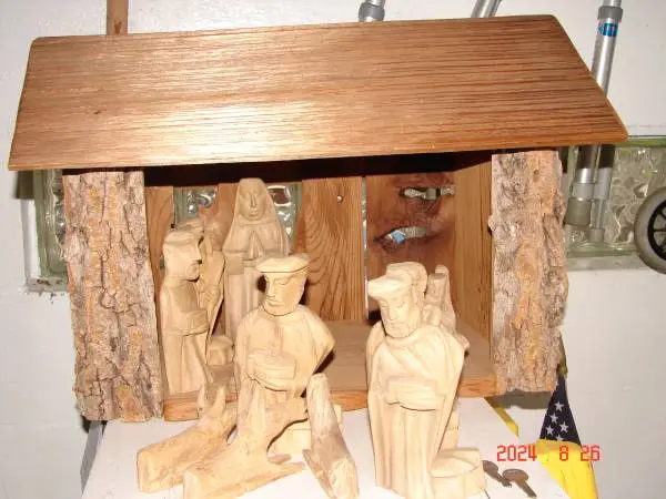 hand carved nativity set