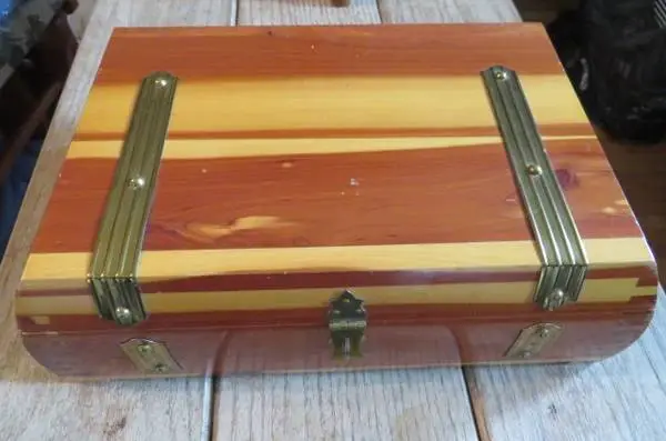 JEWELRY BOX - ANTIQUE - SOLID PINE - WITH MIRROR - VERY UNIQUE!