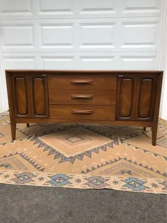 Mid-century Broyhill credenza, solid walnut