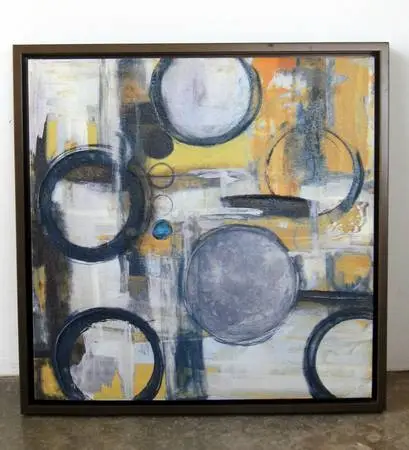 Large framed original abstract painting