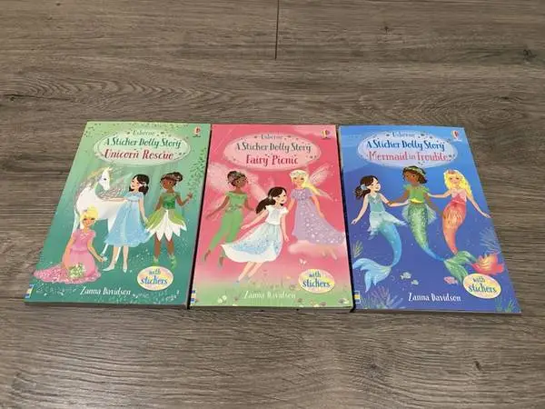 USBORNE A STICKER DOLLY STORY by Zanna Davidson 3 Paperback Books