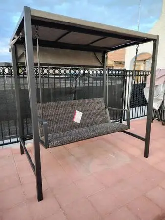 New. Agio Menlo Woven Patio Swing.