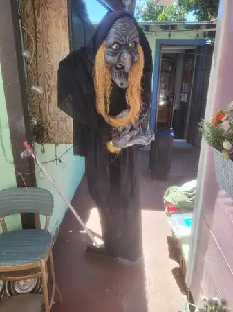 Witch hanging for Halloween