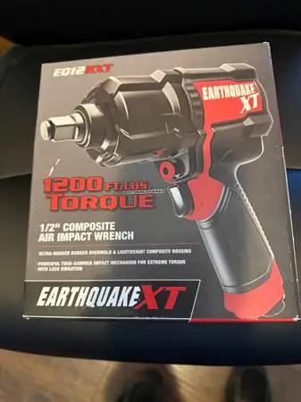 1/2 Earthquake XT 1200 ft.lbs  Air impact wrench  New