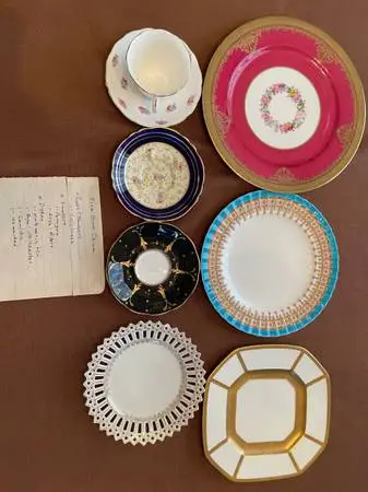 Dessert Plates, Tea Cup, & Saucers