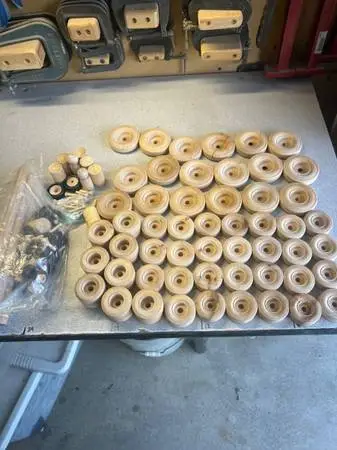 Hardwood wheels for toy making and model making