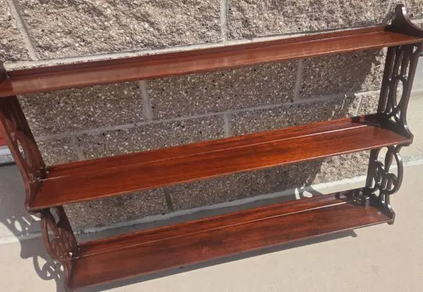 Rare Vintage 1950s Edwardian Hanging Wall Display Shelf