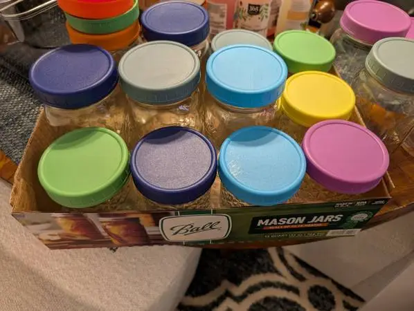 Mason Jar Set – 16oz & 32oz with Reusable Lids (16 jars total)