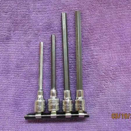 Set of 4 1/4 drive SAE allen wrenches