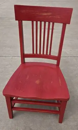 Very Cute Painted Red Shabby Chic Childs Chair