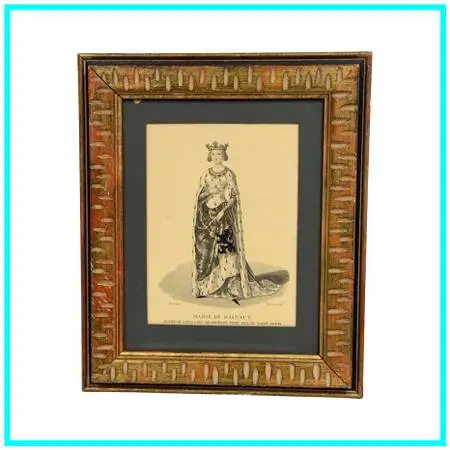Lanté & Gatine marie De Hainaut Engraved Portrait, Antique