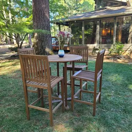 Teak Oxford Garden Designs Pub Height Patio Set.