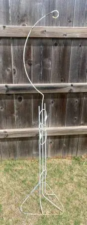Vintage chippy metal bird cage or plant stand