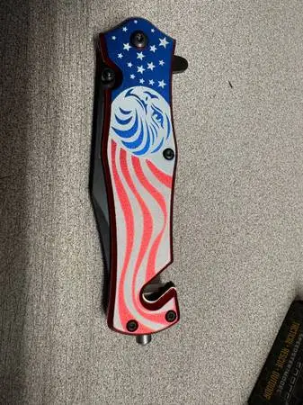 American eagle flag pocket knife