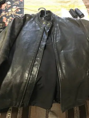 Chaps leather race jacket size medium