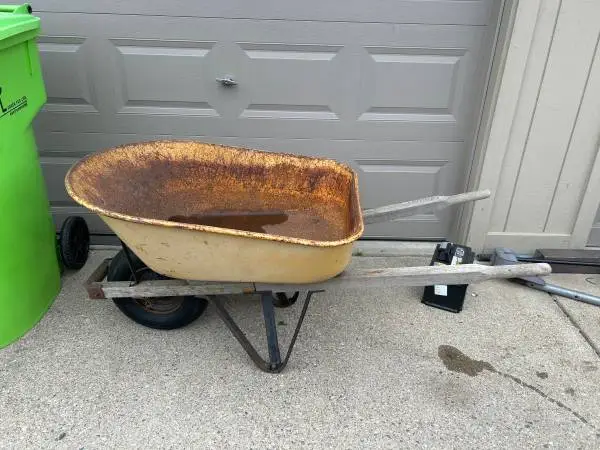 6 CU WHEELBARROW $50