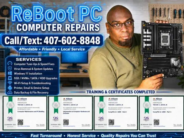 💻🔧 General Computer Repairs - Kissimmee/Orlando