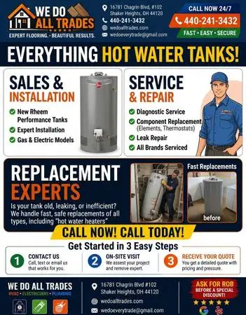 HOT WATER TANKS SERVICE SALES INSTALLATION