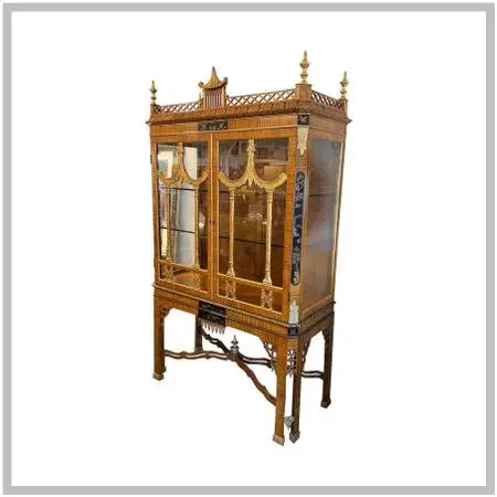 Burton Ching George Iii Style Vitrine Cabinet. Estimated Price: $14,20