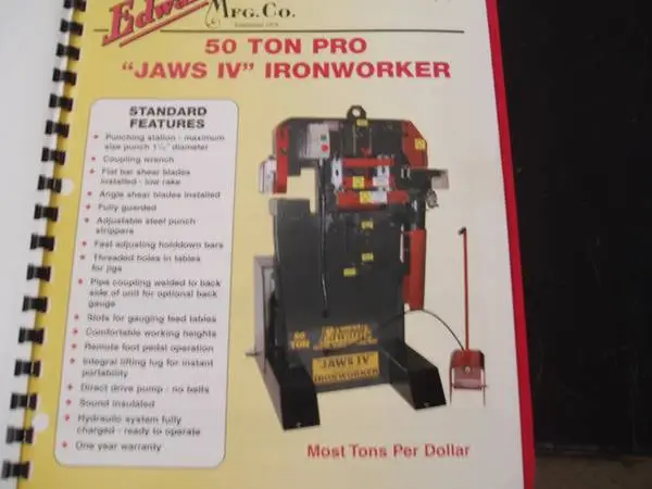 EDWARDS 50 TON JAWS IV IRON WORKED