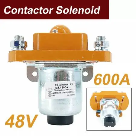 NEW TABODD MZJ-600A Solenoid Contactor for Golf Cart, 48V 600A