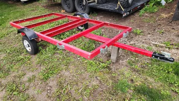 4x 8 tilt trailer and spare tire