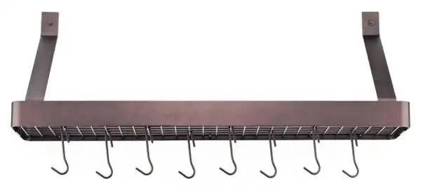 New Cuisinart Brand 36 Long Bronze Wall-Mounted Cookware Rack