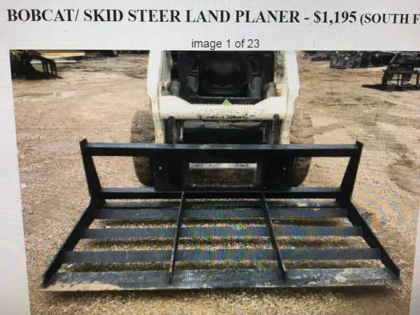 SKID STEER GRADING BLADE $1095