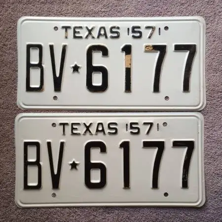 Texas license plates