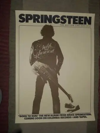 Bruce Springsteen/ Bottom Line dates/ Born to Run album poster