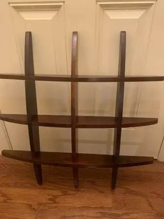 SOLID WOOD WALL SHELF UNIT