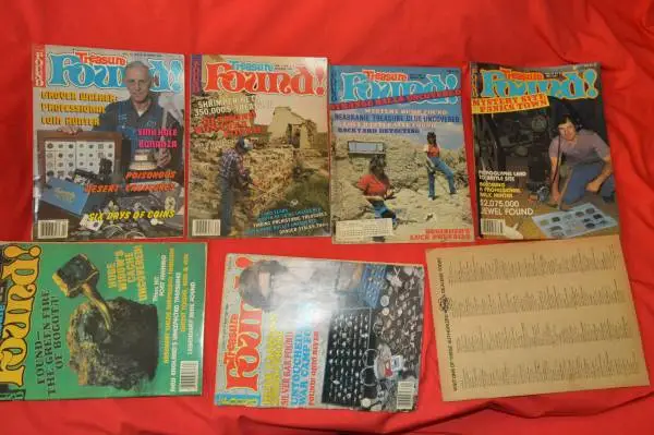 7 Vintage Treasure Found Magazines Metal Detecting