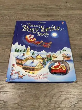 USBORNE PULL-BACK SANTA BOOK  By Fiona Watt