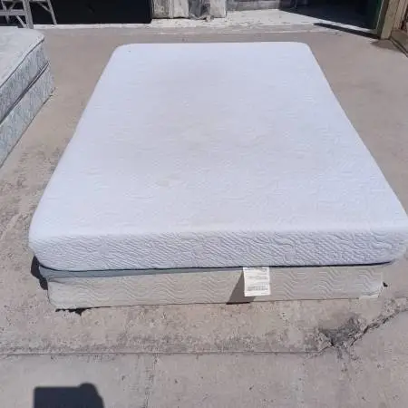 Used full size memory foam mattress and box spring