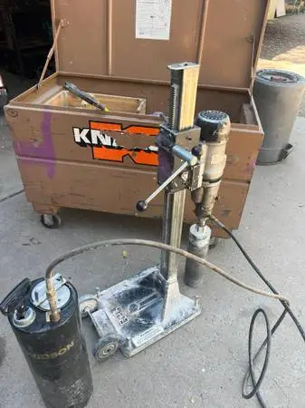 B&D Concrete Core Drill Rig Set-up