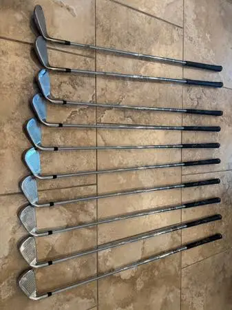 Callaway RazrX golf iron set plus 2 Ping wedges