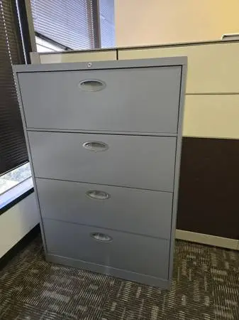 Steel Case lateral file cabinets