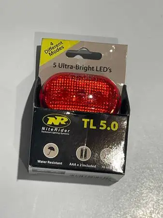 NITERIDER TL5.0 ULTRA-BRIGHT 5 LED REAR RED LIGHT, NEW IN BOX