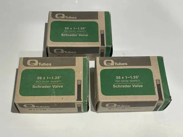 SHRADER VALVE BICYCLE TUBES 26 x 1-1.25 NEW IN BOXES
