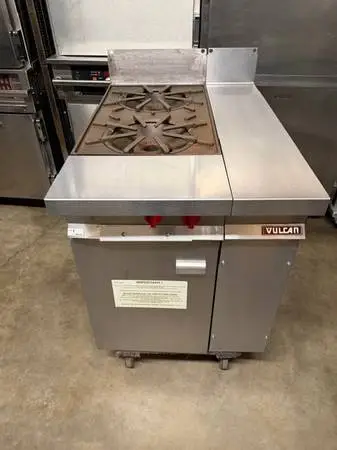 Vulcan - 25 wide 2 Burner Heavy Duty  Gas Range-Stove w/Storage Base
