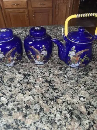 Lot of 3 teapot w matching canisters nwot