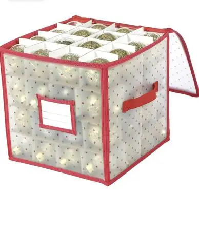 New Christmas ornament storage zipper box cube (holds 64)