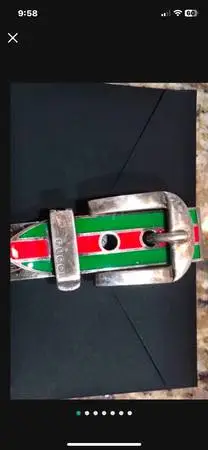 Gucci  Buckle Money Clip Sterling Silver + Enamel Made In Italy