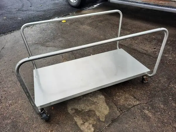 Heavy duty stainless steel kitchen cart.