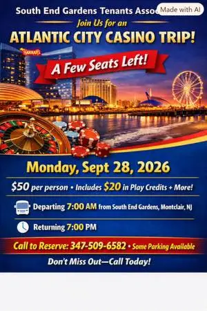 Atlantic City Bus Trip (9/28/2026)