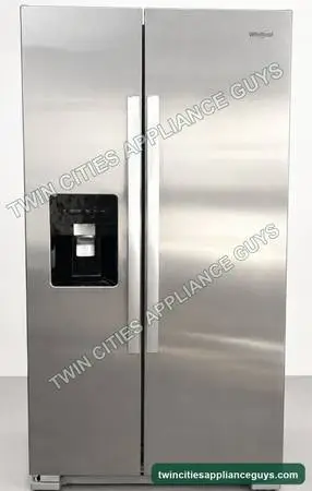 Whirlpool 24 Cu Ft Side-by-Side Refrigerator, Ice & Water — $325