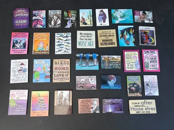 Lot of 32 Fridge Magnets (Like New!) Funny, Humor, Country, Homestead